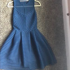 MAJE teal cocktail mesh dress